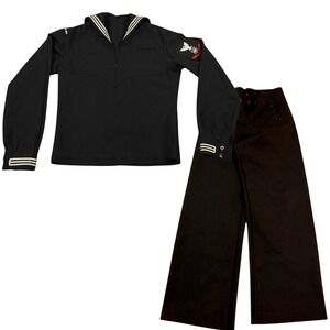US‎ Navy Petty Officer First Class Dress Blue Uniform Wool NAVSUPPAC Souda Bay